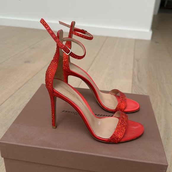 Gianvito Rossi Glam Raso crystal embellished satin sandals - Picture 4 of 8